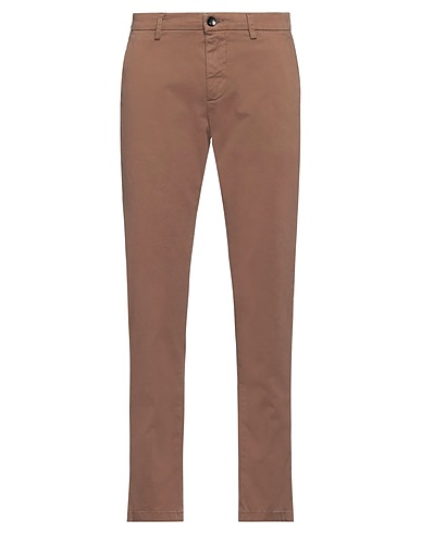 YAN SIMMON Casual trouser Brown 97% Cotton, 3% Elastane