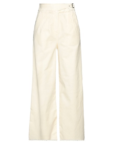 SHAFT Casual trouser White 98% Cotton, 2% Elastane
