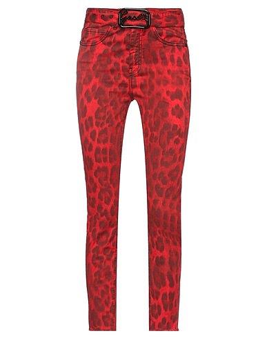 GAëLLE Paris Casual trouser Red 98% Cotton, 2% Elastane