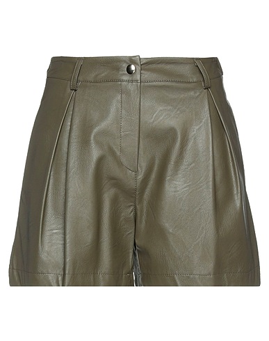 KAOS JEANS Shorts & Bermuda Military green 50% Polyurethane, 50% Viscose