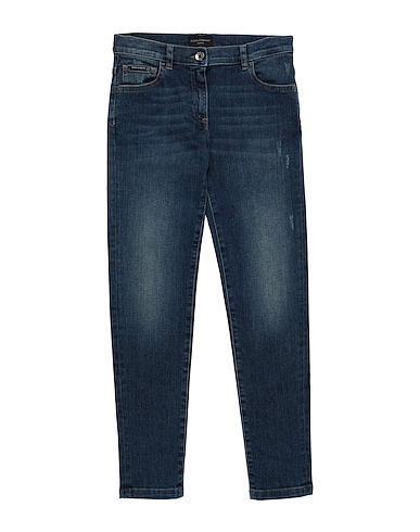 DOLCE&GABBANA Denim trousers Blue 92% Cotton, 6% Polyester, 2% Elastane, Silk, Crystal