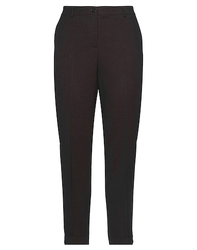 VIA MASINI 80 Casual trouser Chocolate brown 95% Virgin Wool, 5% Elastane