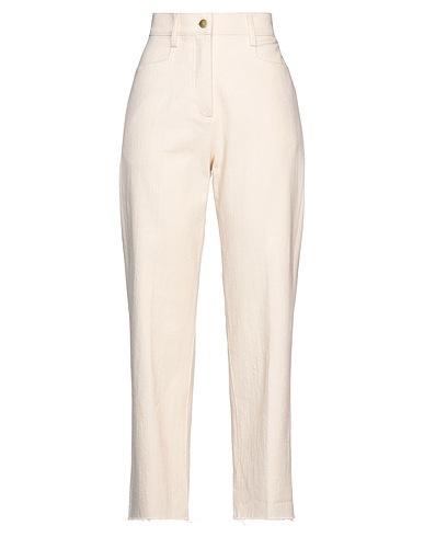 MOMONÍ Casual trouser Ivory 98% Cotton, 2% Elastane