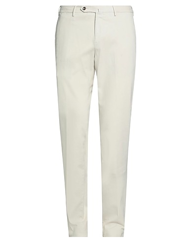PT Torino Casual trouser Cream 69% Modal, 28% Cotton, 3% Elastane