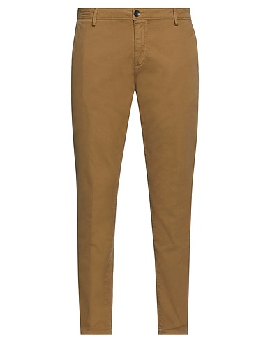 YAN SIMMON Casual trouser Mustard 97% Cotton, 3% Elastane
