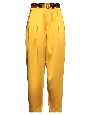MICHEL KLEIN Pantalone Giallo ocra 100% Acetato