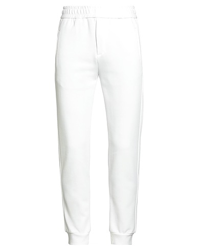 PEOPLE OF SHIBUYA Casual trouser White 67% Cotton, 29% Polyamide, 4% Elastane