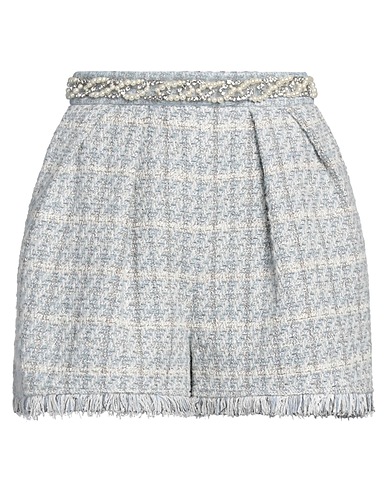 ELISABETTA FRANCHI Shorts et Bermudas Bleu ciel 49% Coton, 21% Polyester, 15% Acrylique, 9% Laine vierge, 6% Autres fibres