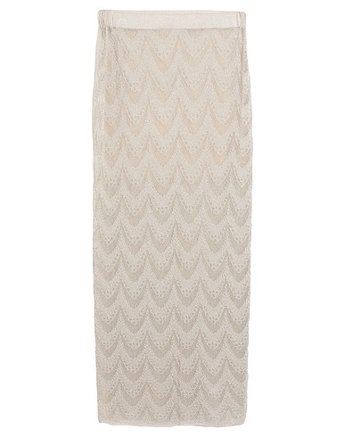 DONDUP Maxi Skirts Beige 80% Acetate, 10% Polyamide, 10% Polyester