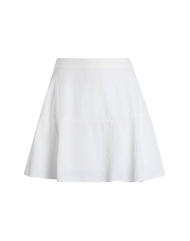 VERO MODA Mini skirt White 90% Cotton, 10% Linen