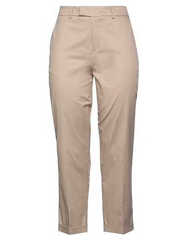 PIANURASTUDIO Casual pants Beige 98% Cotton, 2% Elastane