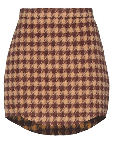 KALMANOVICH' Minigonna Cammello 50% Poliestere, 40% Viscosa, 10% Lana