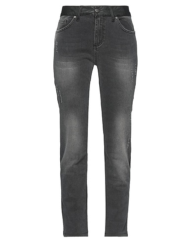 BRAND UNIQUE Denim pants Black 45% Cotton, 25% Viscose, 25% Polyurethane, 5% Elastane