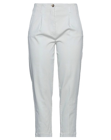 KILTIE Casual trouser Light grey 98% Cotton, 2% Elastane