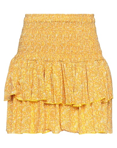 POPPY FIELD Mini skirt Yellow 100% Viscose