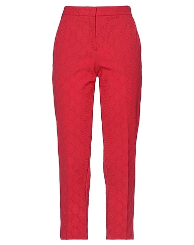 MARCO DE VINCENZO Casual pants Red 53% Polyester, 44% Virgin Wool, 3% Lycra®