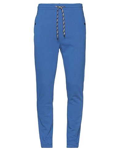 BIKKEMBERGS Casual pants Slate blue 100% Cotton, Polyester