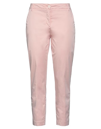 WHITE WISE Casual trouser Light pink 97% Cotton, 3% Elastane