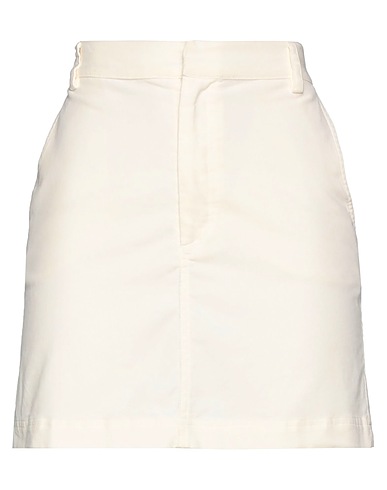 SEMICOUTURE Mini skirt Ivory 98% Cotton, 2% Elastane