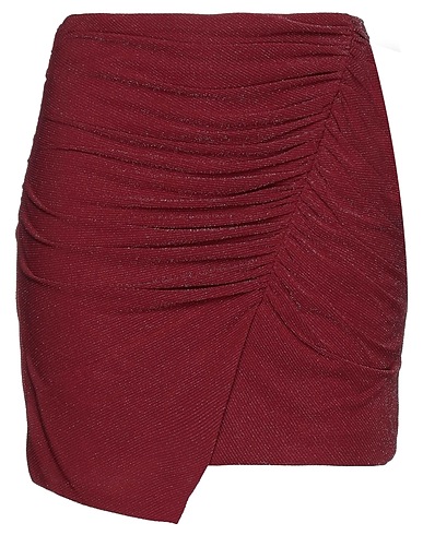 IRO Mini skirt Brick red 80% Nylon, 10% Elastane, 10% Metallic fiber