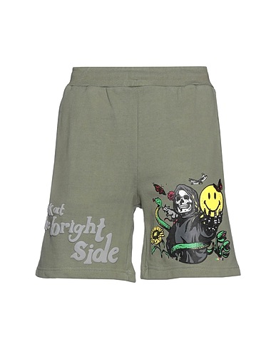 MARKET SMILEY LOOK AT THE BRIGHT SIDE SWEATSHORTS | Military green Men ...