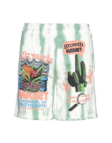 MARKET Shorts & Bermuda GROWTH MARKET TIE-DYE SWEATSHORTS Green 100% Cotton