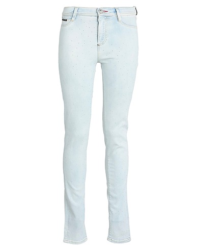 PHILIPP PLEIN Denim pants Blue 92% Cotton, 6% Elastomultiester, 2% Elastane