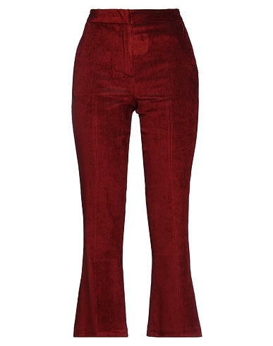 MANUEL RITZ Casual trouser Burgundy 55% Cotton, 43% Viscose, 2% Elastane