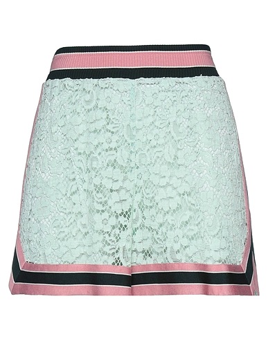 DOLCE&GABBANA Shorts & Bermuda Light green 75% Cotton, 15% Viscose, 10% Polyamide, Silk, Elastane