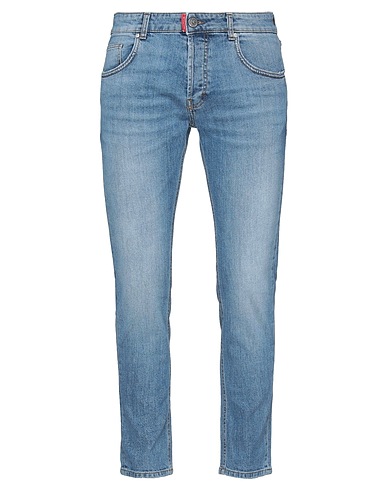 GAëLLE Paris Denim trousers Blue 99% Cotton, 1% Elastane
