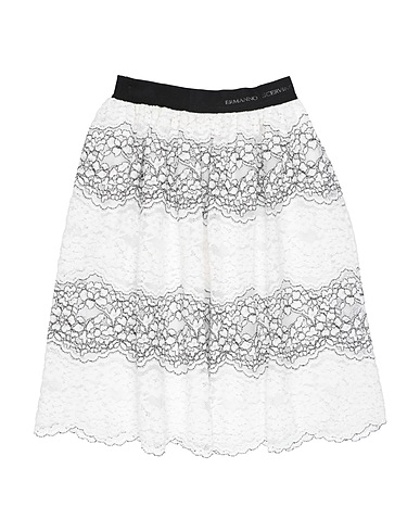 ERMANNO SCERVINO JUNIOR Skirt White 89% Polyester, 10% Cotton, 1% Elastane