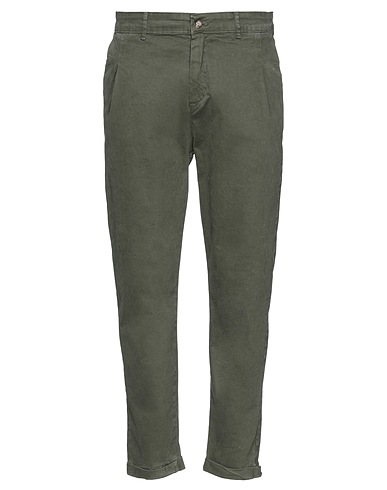 STILOSOPHY Casual pants Military green 98% Cotton, 2% Elastane