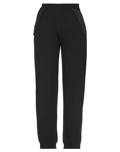 GENTRYPORTOFINO Casual pants Black 100% Virgin Wool, Shearling