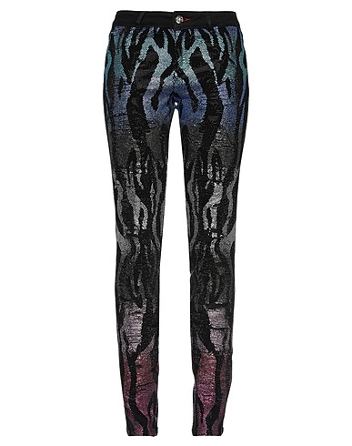 PHILIPP PLEIN Casual pants Black 92% Cotton, 6% Elastomultiester, 2% Elastane, Glass