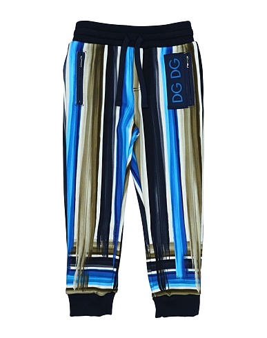 DOLCE&GABBANA Casual pants Midnight blue 100% Cotton, Elastane, Polyurethane, Polyester