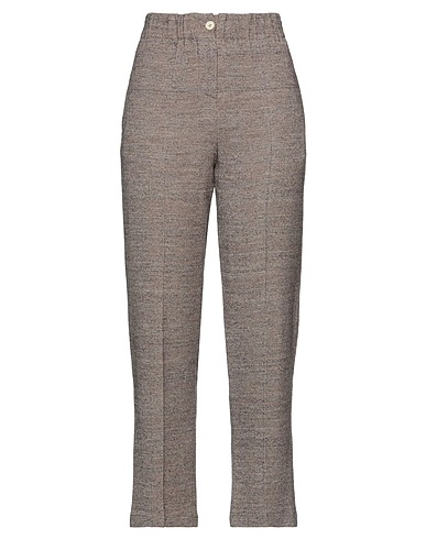 ALYSI Casual trouser Khaki 68% Viscose, 17% Cotton, 11% Virgin Wool, 4% Polyamide