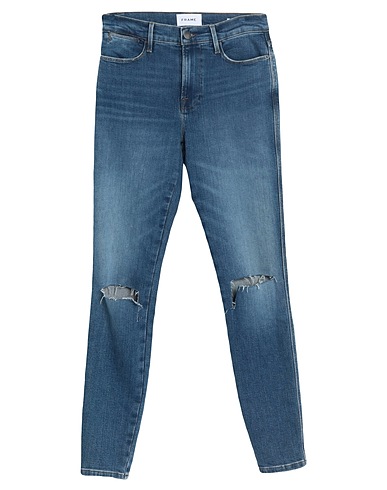 FRAME Denim trousers Blue 77% Cotton, 18% Modal, 4% Elasterell-p, 1% Elastane