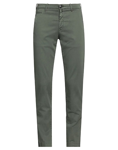 JACOB COHЁN Pantalone Verde militare 70% Cotone, 28% Lyocell, 2% Elastan, Poliestere