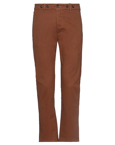 MESSAGERIE Casual trouser Brown 97% Cotton, 3% Elastane