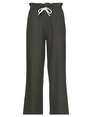 OTTOD'AME Casual trouser Military green 34% Polyester, 33% Viscose, 32% Wool, 1% Elastane
