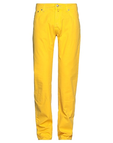JACOB COHЁN Casual trouser Yellow 100% Cotton