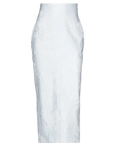 RASARIO Midi skirt White 77% Polyester, 23% Lurex®