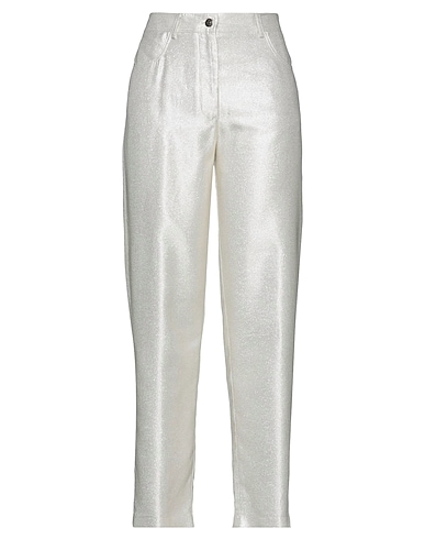8PM Casual trouser Ivory 55% Viscose, 35% Acetate, 5% Polyamide, 5% Metallic fiber