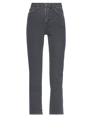 MERCI ITALIA Denim trousers Black 98% Cotton, 2% Elastane