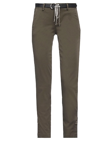 LIU •JO Casual trouser Military green 96% Cotton, 4% Elastane
