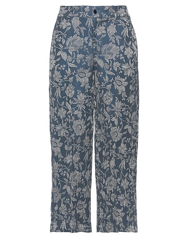 DONDUP Casual trouser Slate blue 56% Linen, 44% Viscose