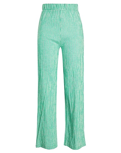 8 by YOOX Casual trouser Pantalone vichy
 Green 84% Cotton, 13% Wool, 2% Polyamide, 1% Elastane