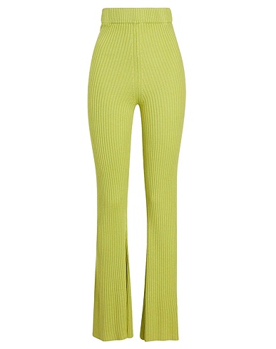 8 by YOOX Pantalone RIB KNIT FLARED PANTS
 Verde lime 100% Viscosa