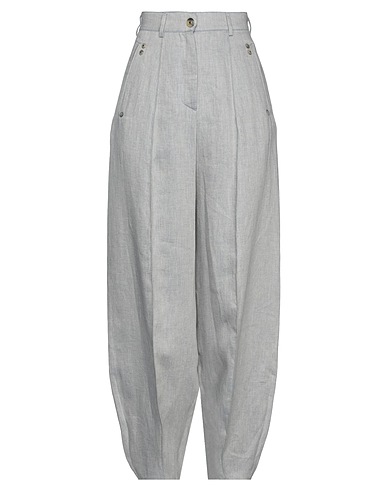 GIORGIO ARMANI Casual trouser Light grey 100% Linen