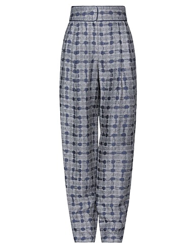 GIORGIO ARMANI Casual trouser Blue 47% Linen, 43% Viscose, 10% Polyamide